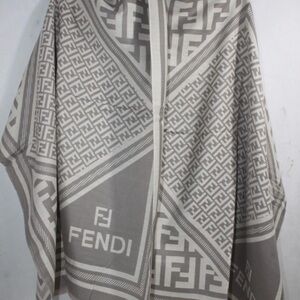 Authentic Fendi Scarf Shawl Stole 65% Cashmere 35% Silk Multicolor Used